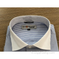 Camicia uomo manica lunga 100% cotone tinto filo a righe